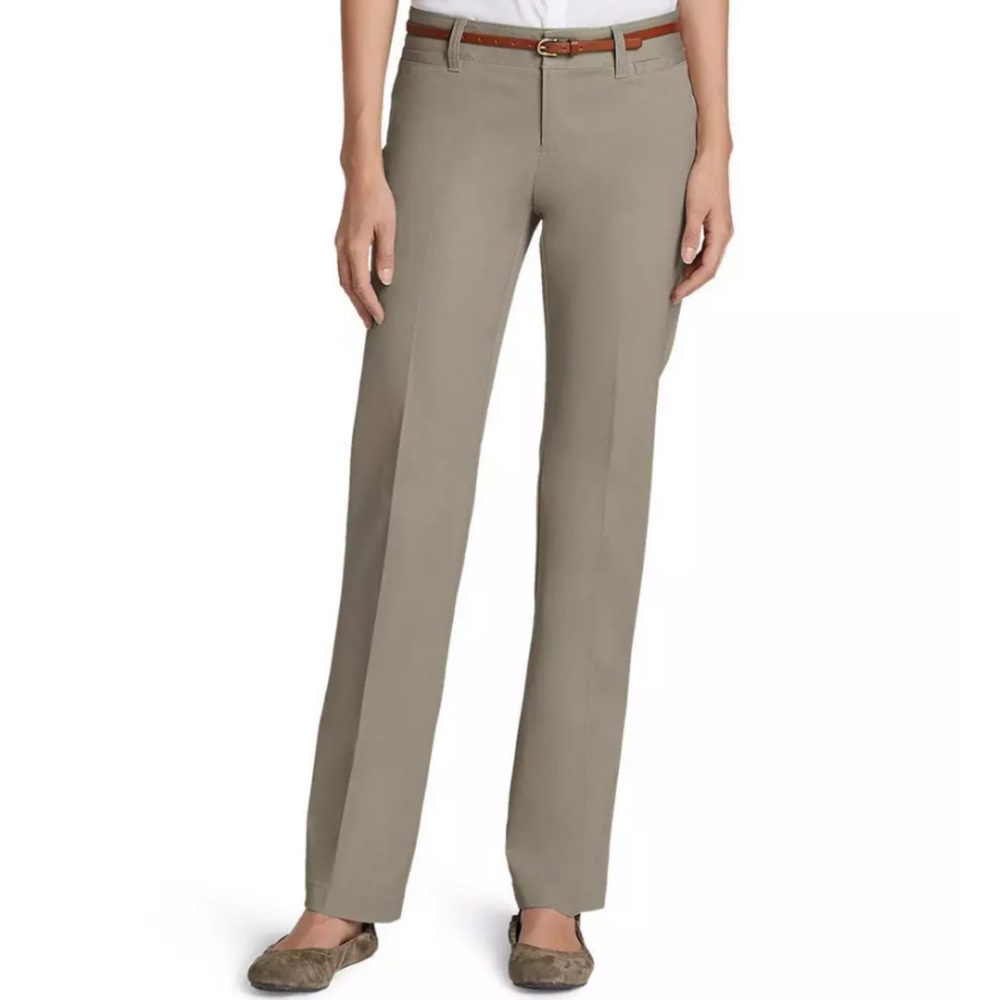 Eddie Bauer Slightly Curvy Straight Leg Twill Pant